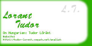 lorant tudor business card